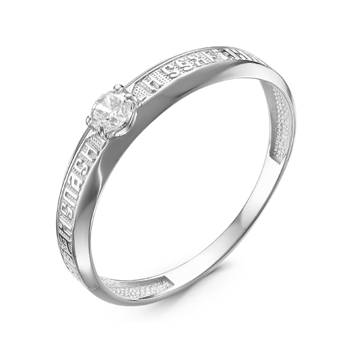 Кольцо, серебро, фианит, с014071